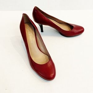 Franco Sarto Red Leather Classic Heels